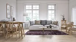 Koberec Wilton - Vieste (čierny/biely)