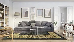 Koberec Wilton - Tilos (čierny/zlatý)