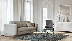 Koberec Wilton - Vinadio (modrá/zlatá)