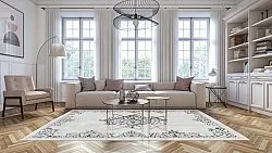 Koberec Wilton - Santi (biela/čierna)