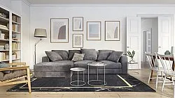 Koberec Wilton - Cerasia (čierna/zlatá)