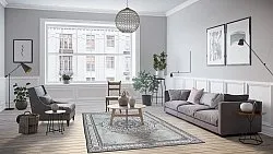 Koberec Wilton - Amer (čierna/biela)