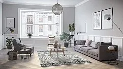 Koberec Wilton - Ovada (čierny/biely)