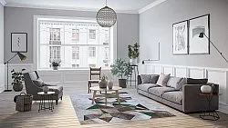 Koberec Wilton - Feres (šedá/bežová/multicolor)