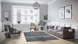 Koberec Wilton - Stella (čierny/biely)