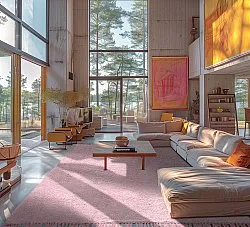 Koberce s dlhým vlasom - Alba Natural Cotton Shaggy (svetloružová)