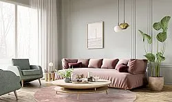 Koberce okrúhle - Aranga Super Soft Fur (ružová)