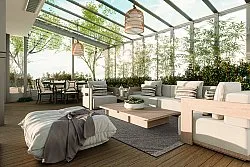 Koberec na interiér a exteriér - Bennett (čierny)