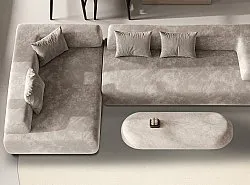 Kruhový bavlnený koberec - Billie (biely)