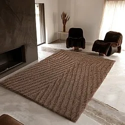 Koberce s dlhým vlasom - Kendra Prírodná bavlna Shaggy (hnedá)