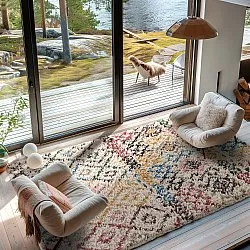 Koberce s dlhým vlasom - Maloney Natural Cotton Shaggy (multi)