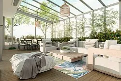Koberec pre interiér a exteriér - Havana (krémová/multi)