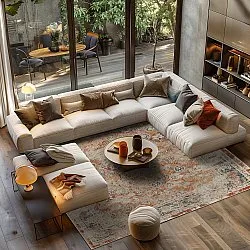 Koberec Wilton - Douz (červená/multicolor)