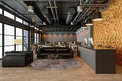 Kruhový koberec - Douz (ružový/multi)