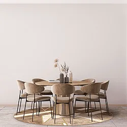 Kruhový koberec - Amasra (béžový)