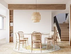 Kruhový koberec - Arabella (okrová)