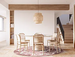 Kruhový koberec - Taknis (červený)