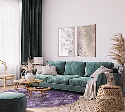 Kruhový koberec - Taknis (fialový)