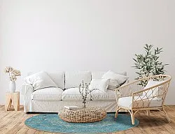 Kruhový koberec - Lainey (modrý)