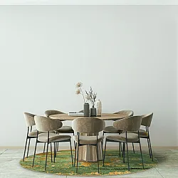 Kruhový koberec - Domont (zelený)