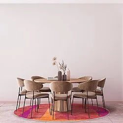 Kruhový koberec - Asti (červený)