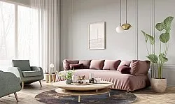 Kruhový koberec - Sanza (šedá/multicolor)