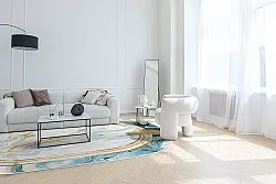 Oválny koberec - Emery (modrý)