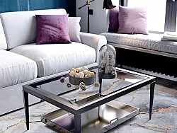 Koberec Wilton - Genova (šedá/biela/zlatá)