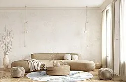 Kruhový koberec - Genova (biela)