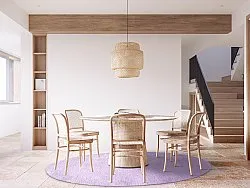 Kruhový koberec - Hamilton (fialový)