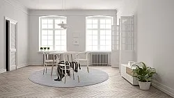 Kruhový koberec - Hamilton (šedý)