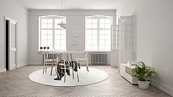 Kruhový koberec - Hamilton (biely)