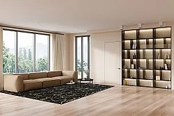 Koberec Wilton - Alden (čierna/zlatá)