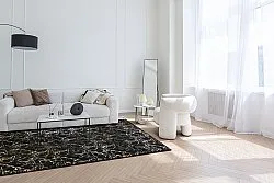 Koberec Wilton - Alden (čierna/zlatá)