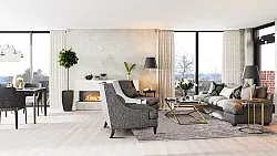 Koberec Wilton - Zaria (tmavošedá/zlatá)