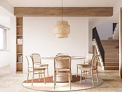 Kruhový koberec - Jade (béžová/růžová)