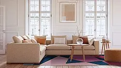 Koberec Wilton - Jade (tmavě modrá/růžová)