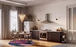 Kruhový koberec - Jade (tmavě modrá/růžová)