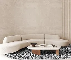 Oválny koberec - Leopard (čierny/biely)