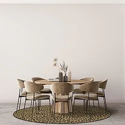 Kruhový koberec - Leopard (hnedý)