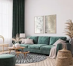 Kruhový koberec - Leopard (čierny/biely)