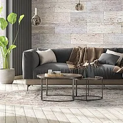 Kruhový koberec - Mateur (šedý)