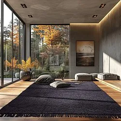 Koberec s dlhým vlasom - Alba Natural Cotton Shaggy (čierny)