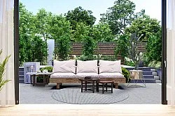 Kruhový koberec - Bergen (strieborný)