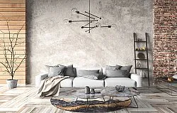 Kruhový koberec - Padova (antracit/oranžová)