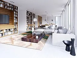 Koberec Wilton - Padova (zelená/biela/oranžová)