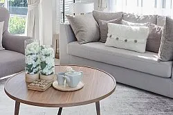 Kruhový koberec - Rosia (modrá/sivá)