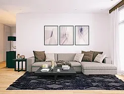 Hladké koberce - Rostock (čierna)