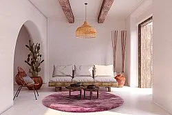 Koberce okrúhle - Aranga Super Soft Fur (ružová)