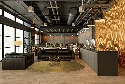 Kruhový koberec - Saranda (zlatý)